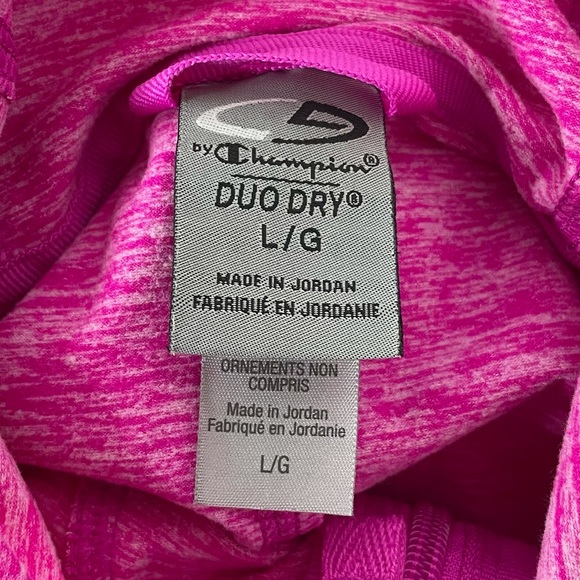 Champion Hooded Zip Up Sweatshirt, Pink, Large - Picture 6 of 10